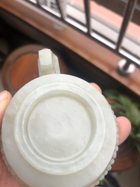 古玩玉器和田玉谷紋雙耳杯拍賣，當前價格13800元