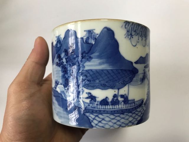 古玩陶瓷山水香爐拍賣，當(dāng)前價(jià)格13900元