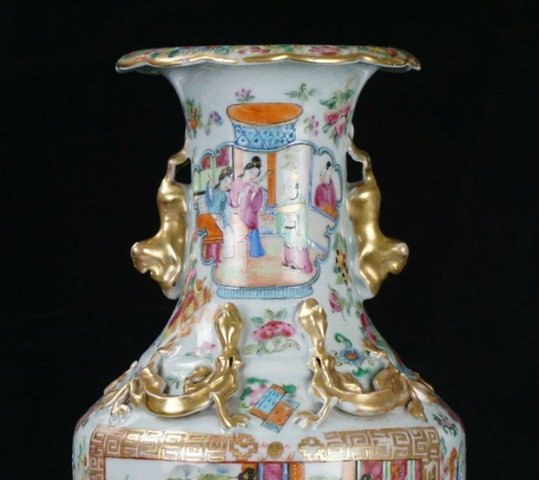 古玩陶瓷廣彩人物紋瓶拍賣，當前價格9900元