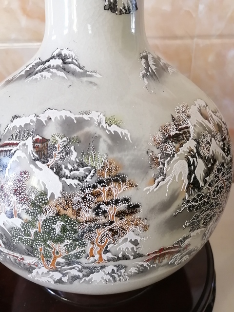 古玩陶瓷彩繪瓶拍賣(mài)，當(dāng)前價(jià)格5800元