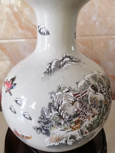 古玩陶瓷彩繪瓶拍賣(mài)，當(dāng)前價(jià)格5800元