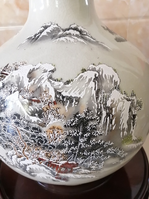 古玩陶瓷彩繪瓶拍賣(mài)，當(dāng)前價(jià)格5800元