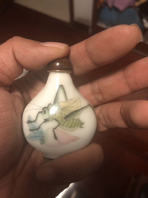 古玩陶瓷銅胎畫(huà)琺瑯昆蟲(chóng)紋鼻煙壺拍賣，當(dāng)前價(jià)格13800元