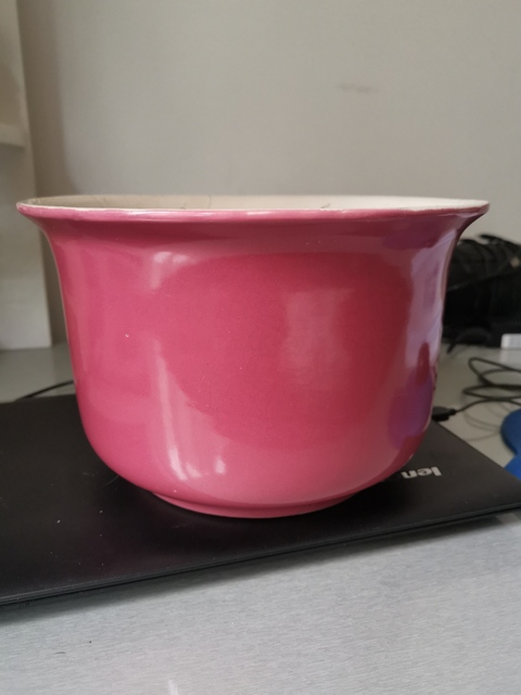 古玩陶瓷胭脂水花盆拍賣，當前價格8800元