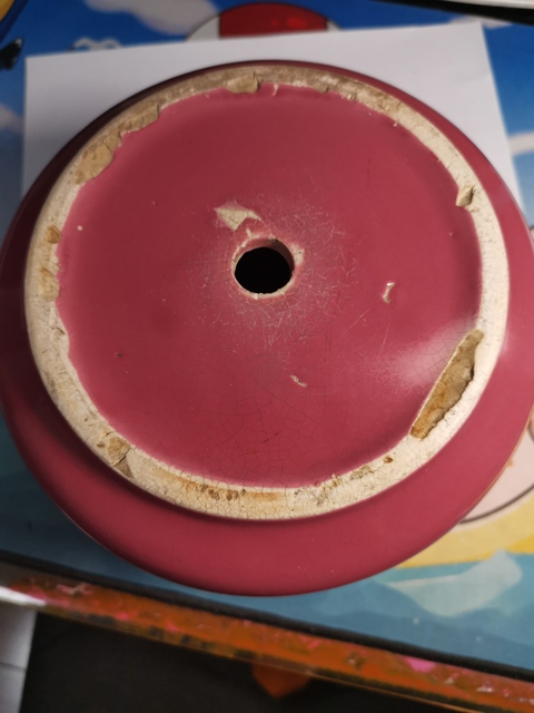 古玩陶瓷胭脂水花盆拍賣，當前價格8800元