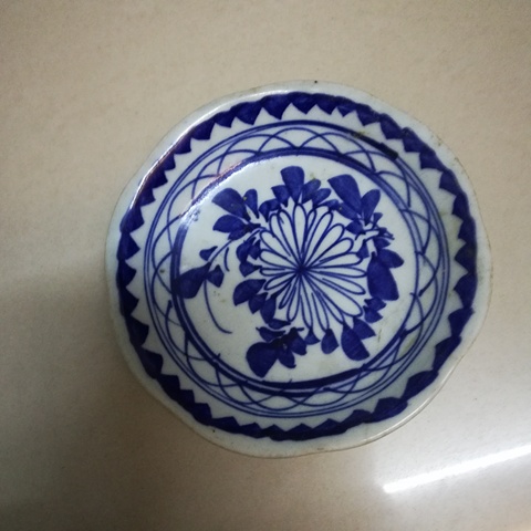 古玩陶瓷青花花卉紋碟拍賣，當前價格8800元