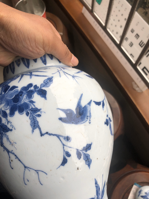 古玩陶瓷青花蓮子罐拍賣，當前價格11800元