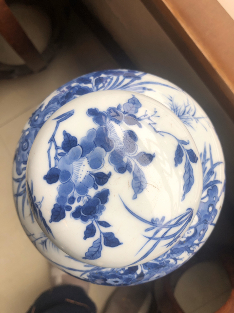 古玩陶瓷青花蓮子罐拍賣，當前價格11800元