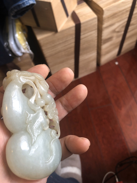 古玩玉器葫蘆掛件拍賣，當(dāng)前價(jià)格6900元