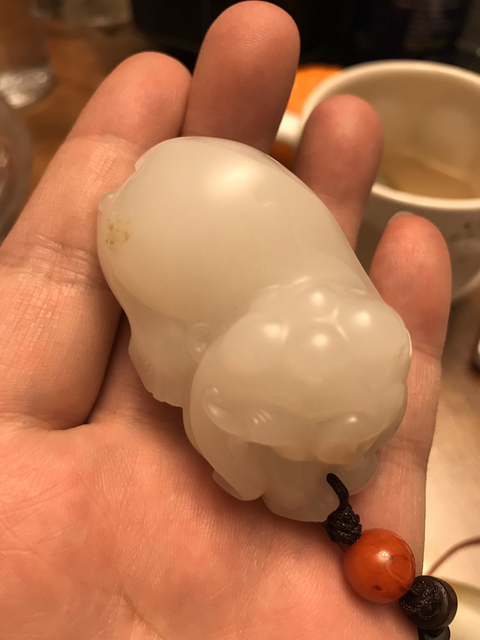 古玩玉器和田玉瑞獸把件拍賣，當前價格11200元