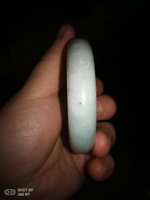 古玩玉器現代翡翠手鐲拍賣，當前價格5800元