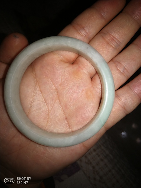 古玩玉器現代翡翠手鐲拍賣，當前價格5800元