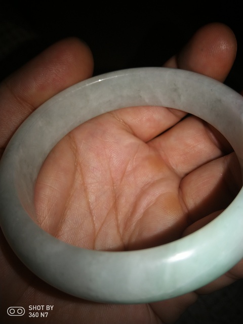 古玩玉器現代翡翠手鐲拍賣，當前價格5800元