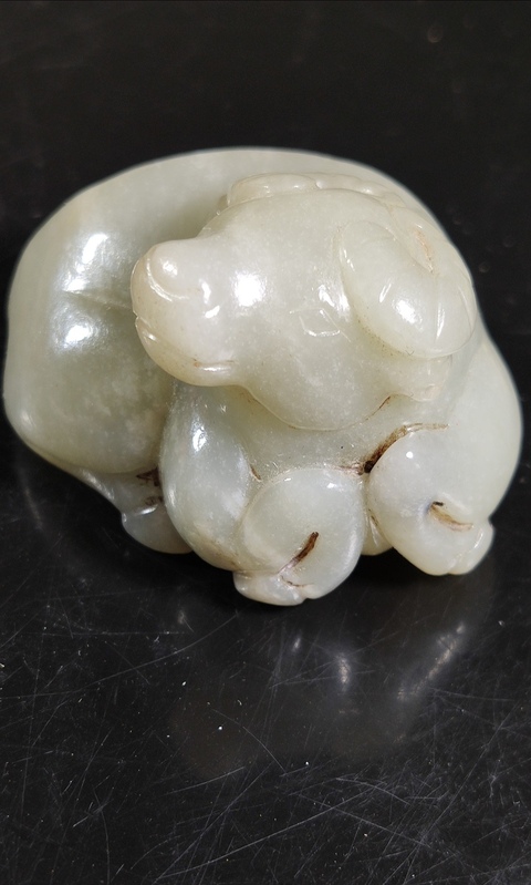 古玩玉器玉牛拍賣，當前價格9000元