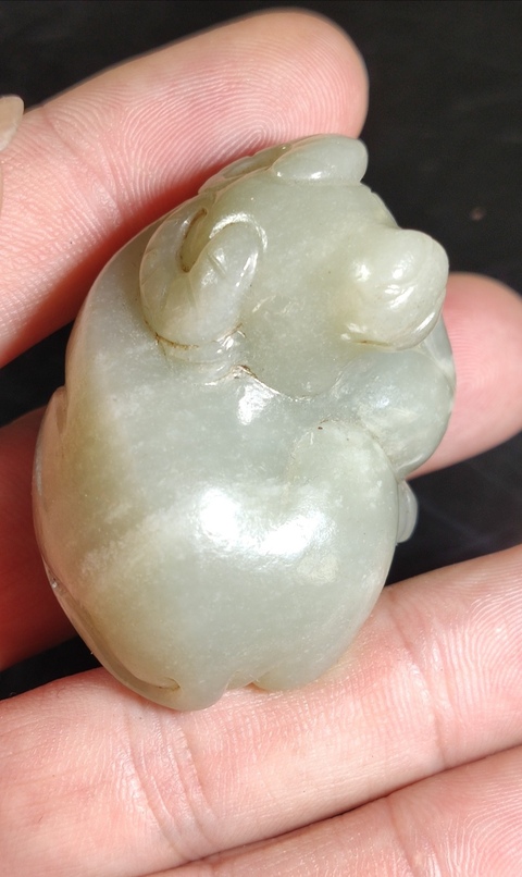 古玩玉器玉牛拍賣，當前價格9000元