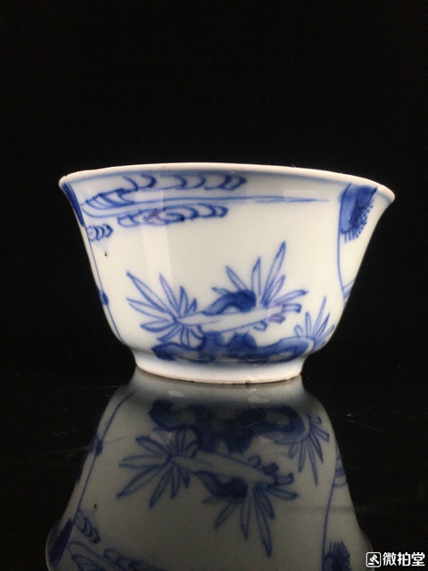 古玩陶瓷青花人物紋杯拍賣，當(dāng)前價(jià)格3600元