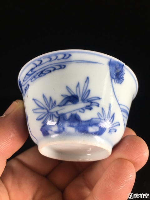 古玩陶瓷青花人物紋杯拍賣，當(dāng)前價(jià)格3600元