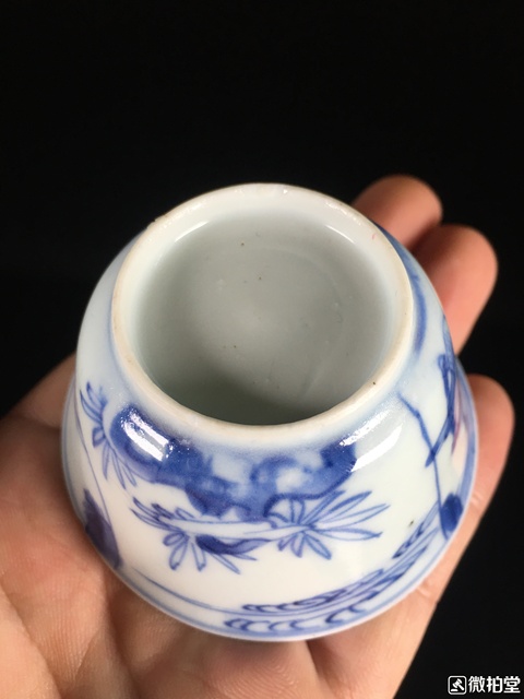 古玩陶瓷青花人物紋杯拍賣，當(dāng)前價(jià)格3600元