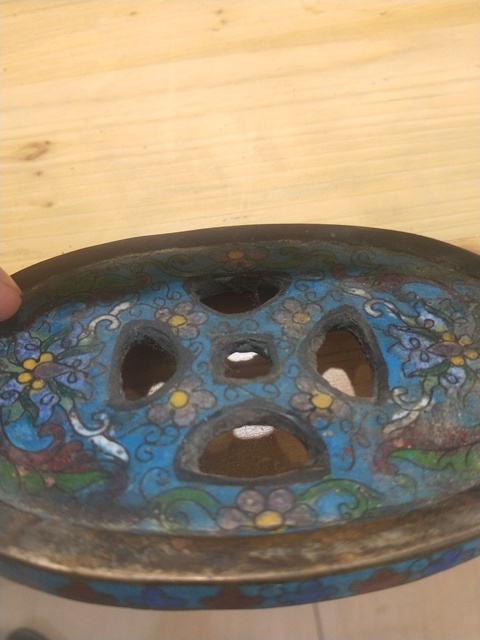 古玩銅器清代景泰藍龍頭馬蹬拍賣，當前價格7888元