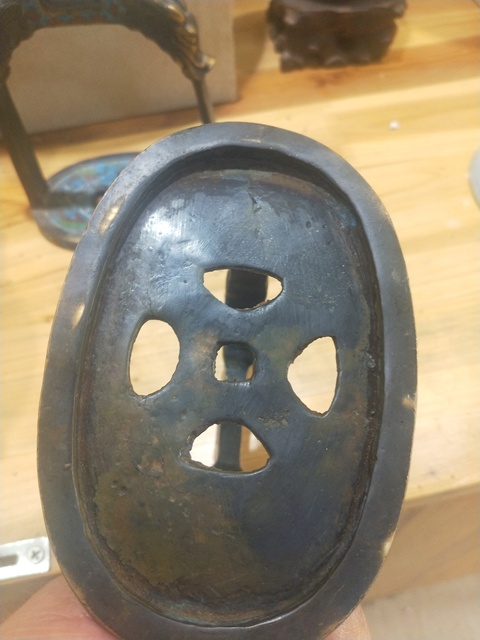 古玩銅器清代景泰藍龍頭馬蹬拍賣，當前價格7888元