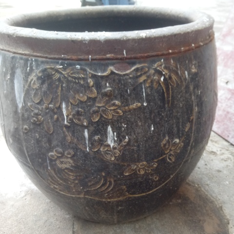 古玩陶瓷花鳥紋缸拍賣，當前價格8800元