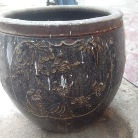 古玩陶瓷花鳥紋缸拍賣，當前價格8800元