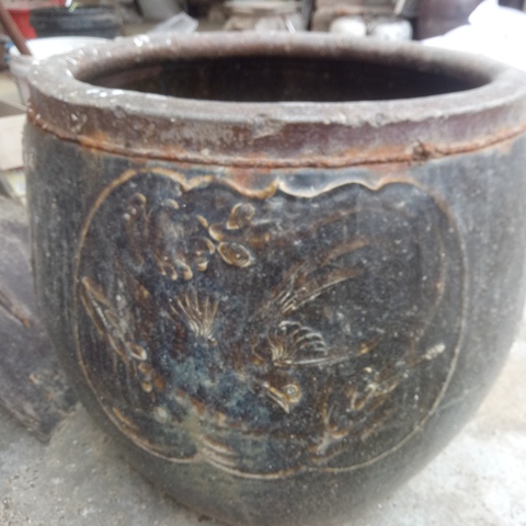 古玩陶瓷花鳥紋缸拍賣，當前價格8800元