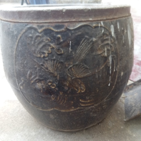 古玩陶瓷花鳥紋缸拍賣，當前價格8800元