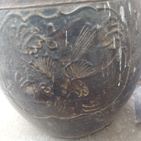 古玩陶瓷花鳥紋缸拍賣，當前價格8800元