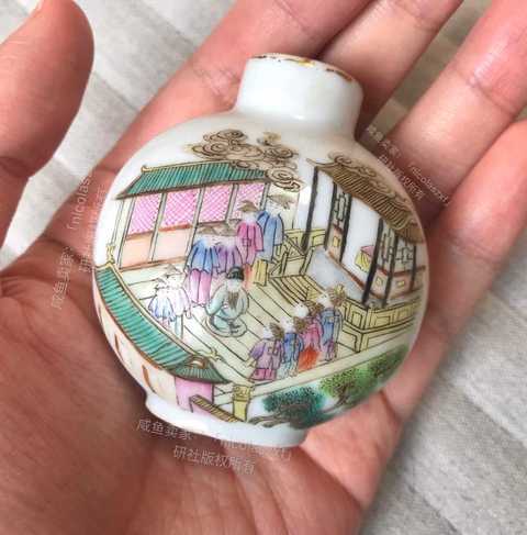 古玩陶瓷清道光粉彩刀馬人物紋鼻煙壺拍賣，當(dāng)前價(jià)格14900元