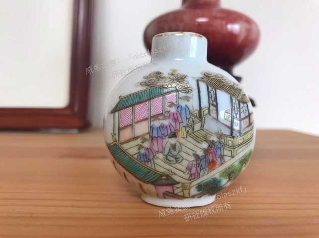 古玩陶瓷清道光粉彩刀馬人物紋鼻煙壺拍賣，當(dāng)前價(jià)格14900元