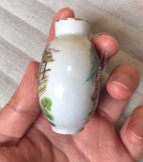 古玩陶瓷清道光粉彩刀馬人物紋鼻煙壺拍賣，當(dāng)前價(jià)格14900元