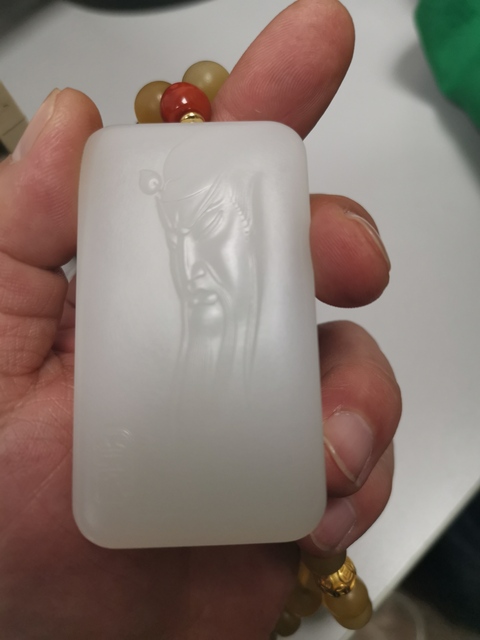 古玩玉器新青海料玉牌拍賣，當前價格6800元