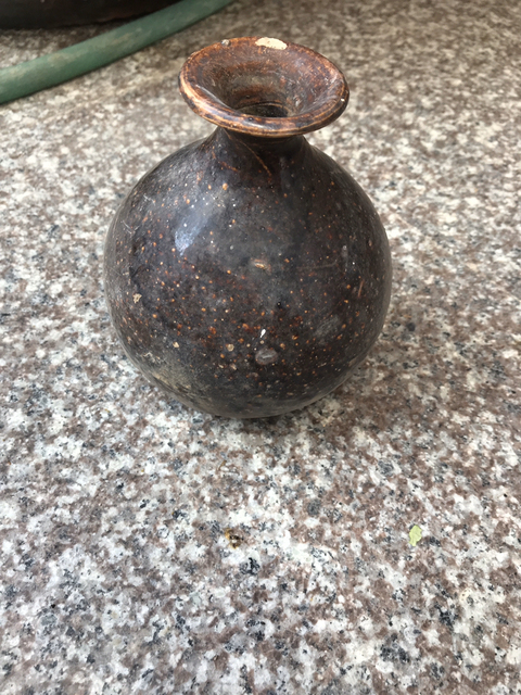 古玩陶瓷醬釉玉壺春瓶拍賣，當(dāng)前價(jià)格6800元