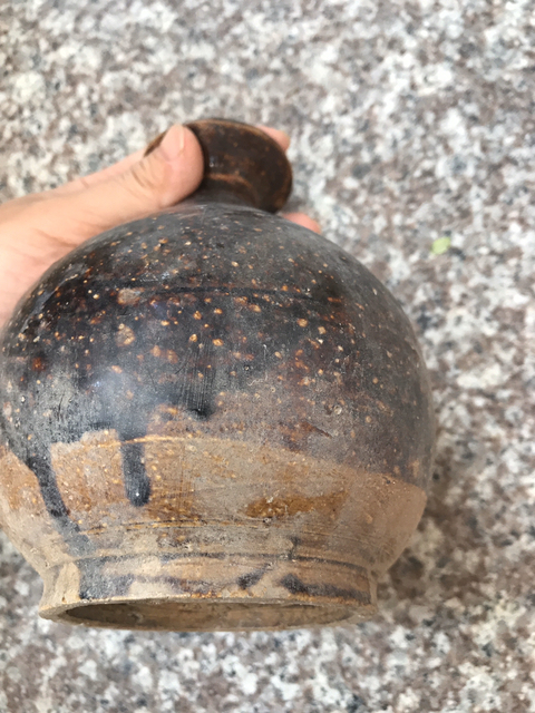 古玩陶瓷醬釉玉壺春瓶拍賣，當(dāng)前價(jià)格6800元