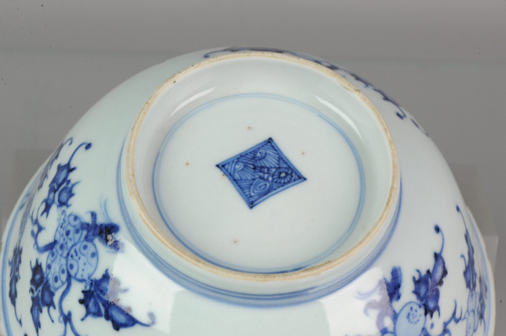 古玩陶瓷三多青花碗拍賣，當前價格13600元