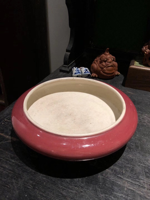 古玩陶瓷紅釉洗拍賣，當前價格5400元