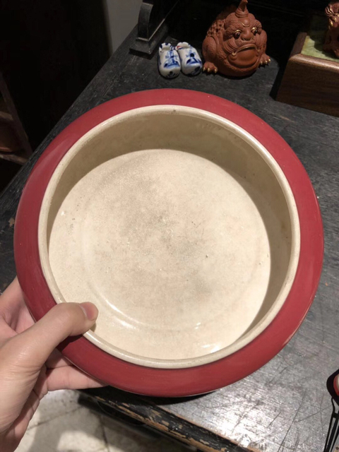 古玩陶瓷紅釉洗拍賣，當前價格5400元