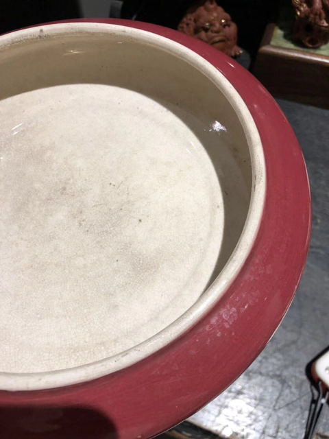 古玩陶瓷紅釉洗拍賣，當前價格5400元