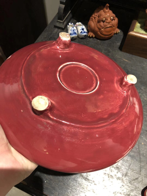 古玩陶瓷紅釉洗拍賣，當前價格5400元