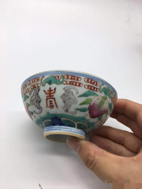 古玩陶瓷青花加彩碗拍賣，當前價格8800元