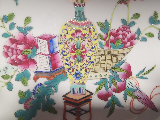 古玩陶瓷粉彩盤拍賣，當前價格8500元