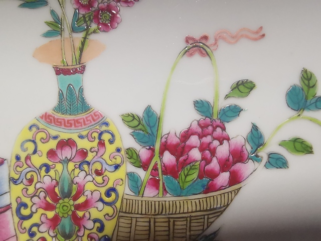 古玩陶瓷粉彩盤拍賣，當前價格8500元