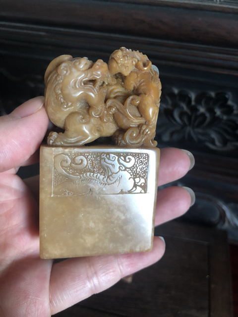 古玩玉器壽山石老印章拍賣,當(dāng)前價(jià)格6999元