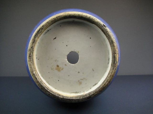 古玩陶瓷灑藍釉棒槌瓶拍賣，當前價格6400元