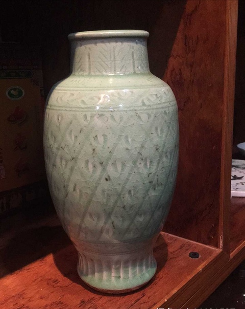 古玩陶瓷龍泉窯瓶拍賣，當前價格12400元