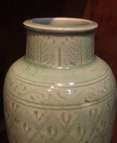 古玩陶瓷龍泉窯瓶拍賣，當前價格12400元