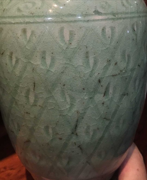 古玩陶瓷龍泉窯瓶拍賣，當前價格12400元