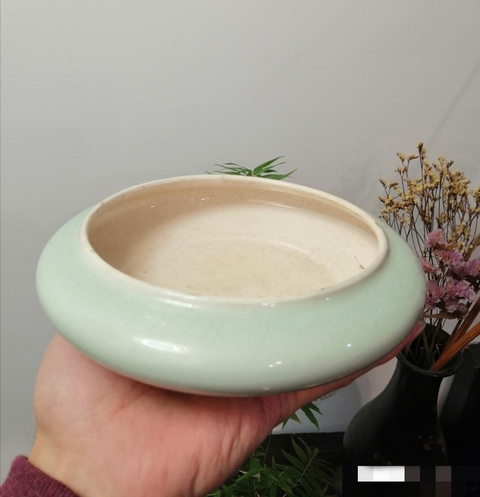 古玩陶瓷綠釉洗拍賣，當前價格4600元