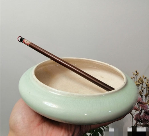 古玩陶瓷綠釉洗拍賣，當前價格4600元